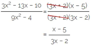 Bentuk sederhana dari 3x^2-13x-10/9x^2-4 adalah 